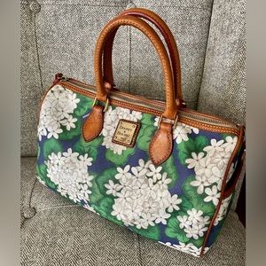 Dooney & Bourke Hydrangea Floral Satchel Handbag